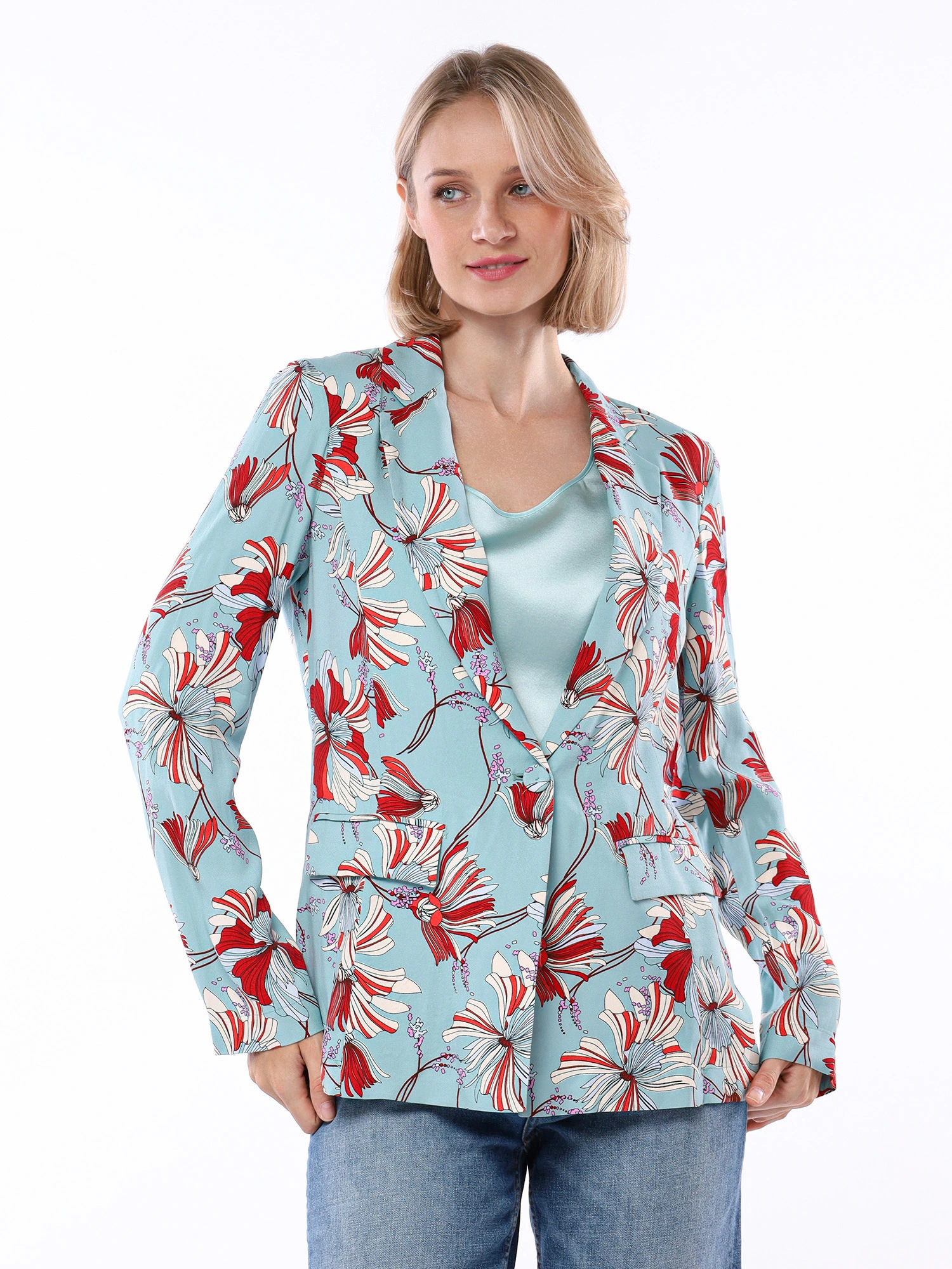 Жакет из вискозы с принтом